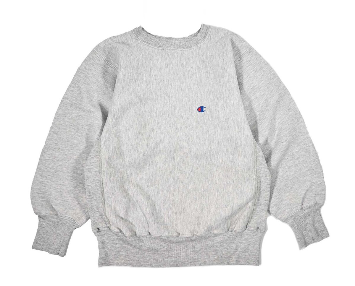 画像1: 90s Used Champion Reverse Weave Sweat Shirt Ash made in USA (1)
