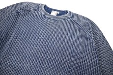 画像2: A.R.P.  Washed Cotton Mineral Breach Oversized Sweater Indigo Blue (2)
