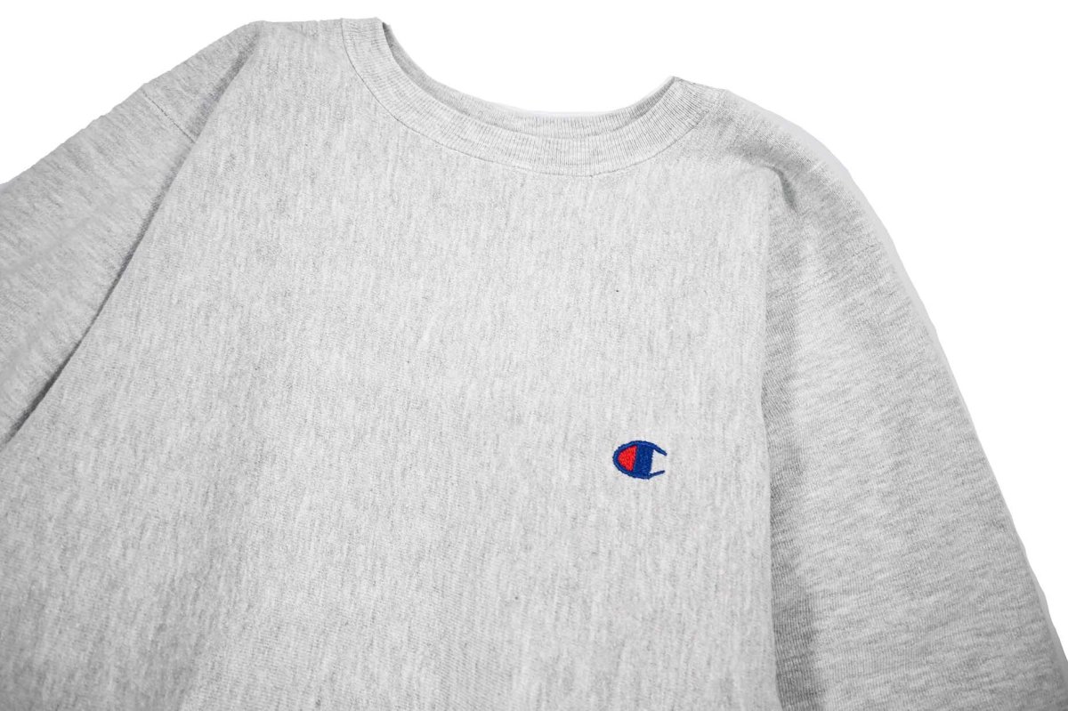 画像2: 90s Used Champion Reverse Weave Sweat Shirt Ash made in USA (2)