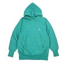 画像1: 90s Used Champion Reverse Weave Sweat Hoodie Jade made in USA (1)
