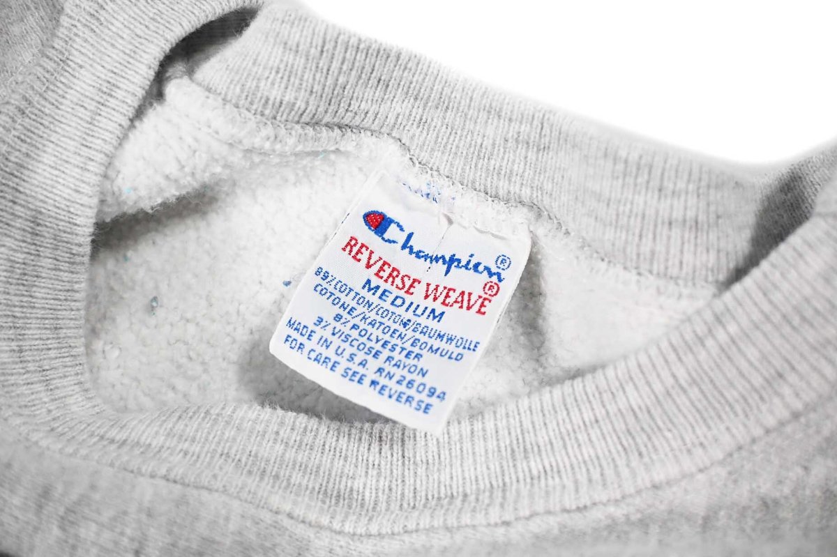 画像4: 90s Used Champion Reverse Weave Sweat Shirt Ash made in USA (4)