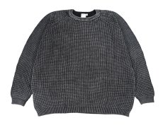 画像1: A.R.P.  Washed Cotton Mineral Breach Oversized Sweater Black (1)