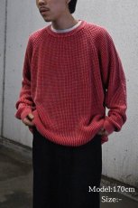 画像5: A.R.P.  Washed Cotton Mineral Breach Oversized Sweater Red (5)