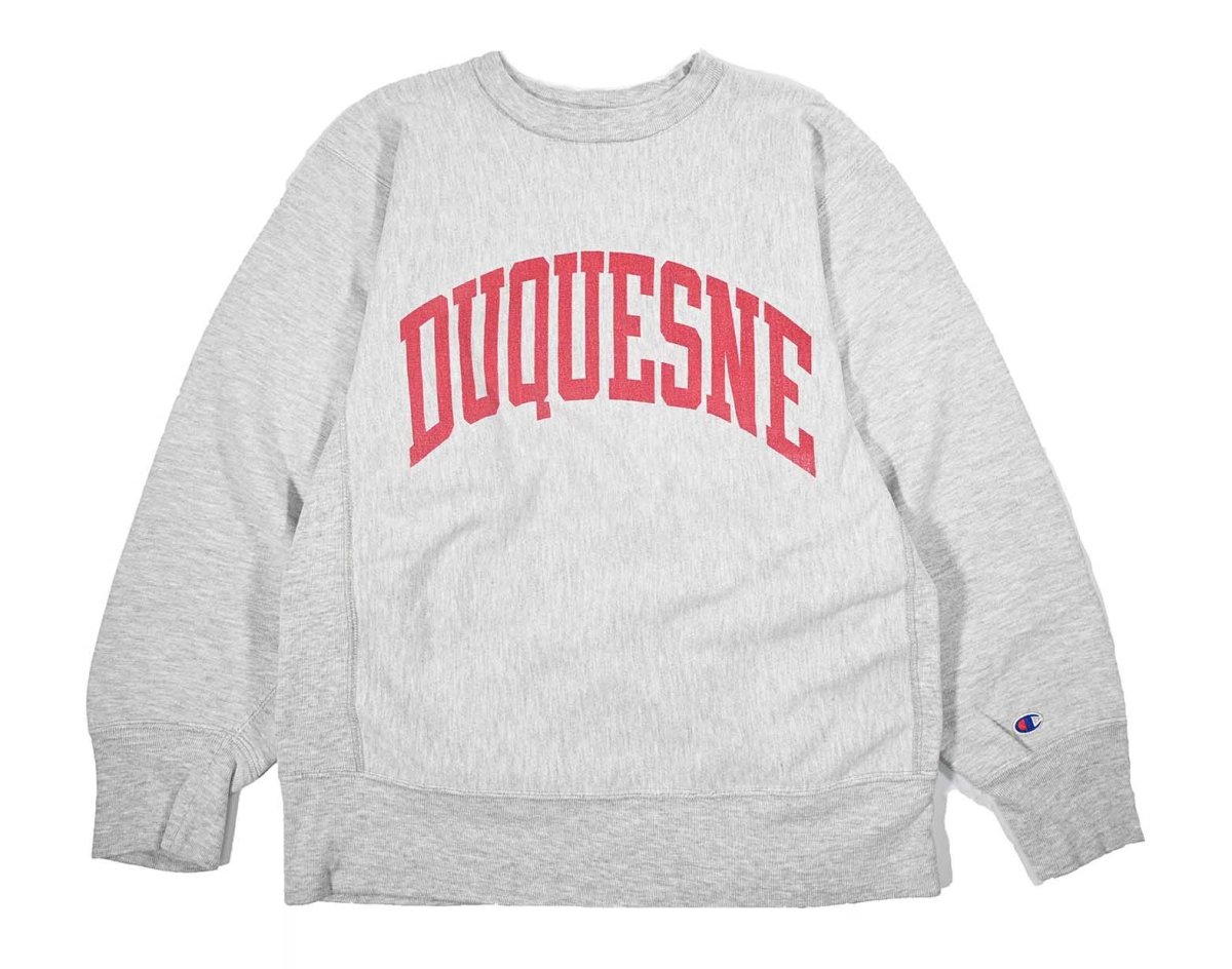 画像1: 80s Used Champion Reverse Weave Sweat Shirt "Duquesne" made in USA (1)