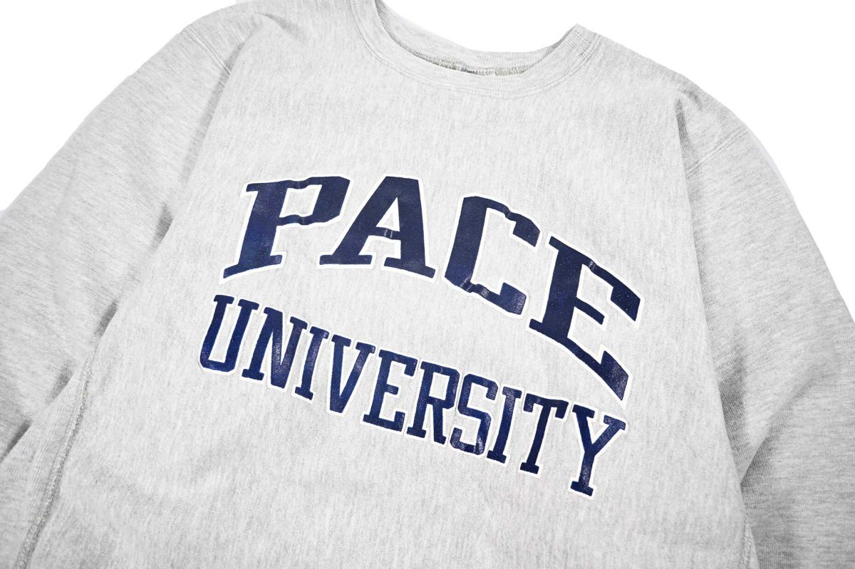 画像2: 90s Used Champion Reverse Weave Sweat Shirt "Pace University" made in USA (2)