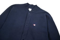 画像2: 90s Used Champion Reverse Weave Snap Cardigan Navy made in USA (2)