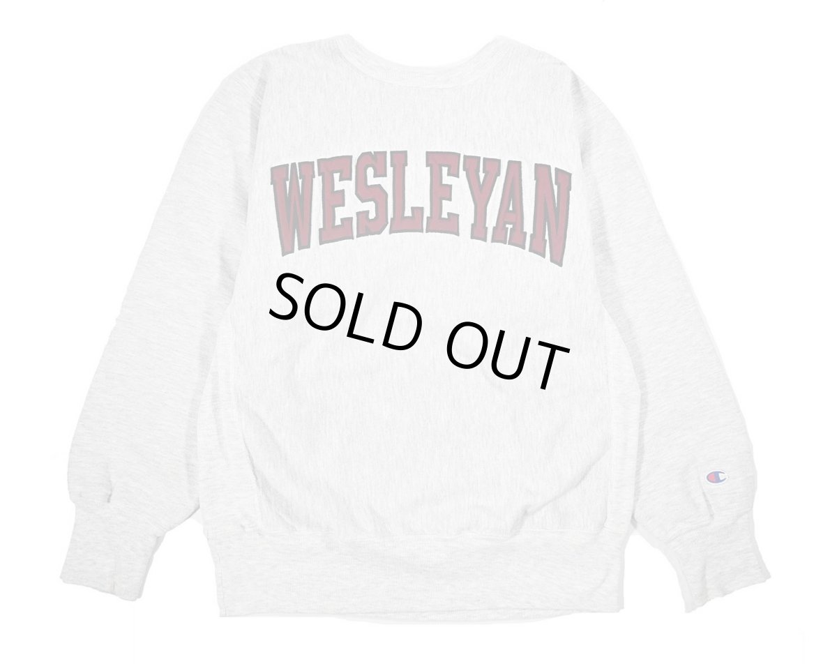 画像1: 90s Used Champion Reverse Weave Sweat Shirt "Wesleyan" (1)