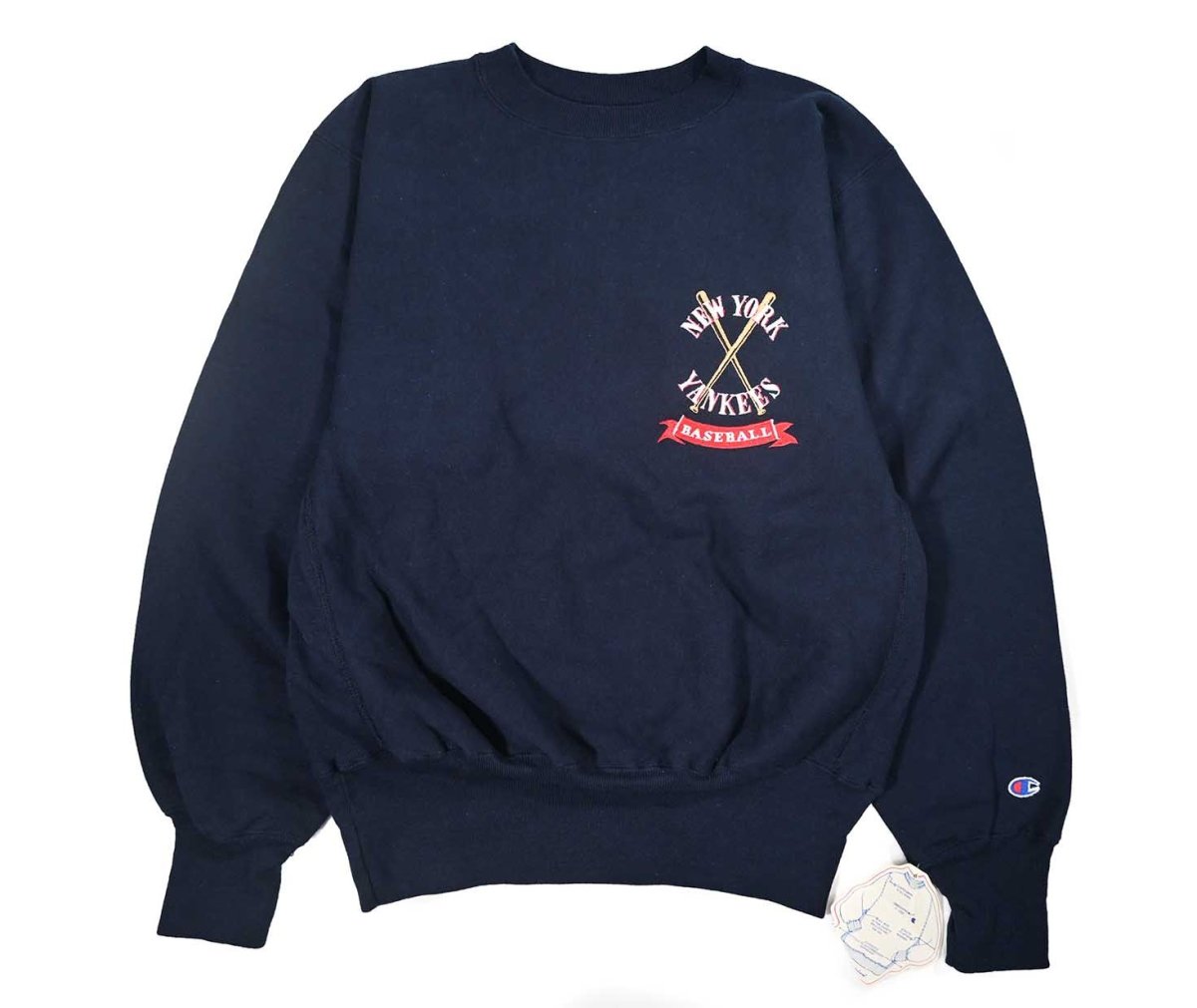 画像1: 90s Deadstock Champion Reverse Weave Sweat Shirt "New York Yankees" made in USA (1)