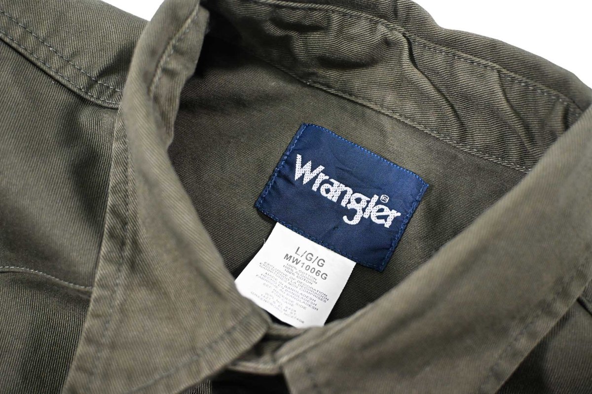 画像5: Used Wrangler Customized Western Shirt Olive (5)