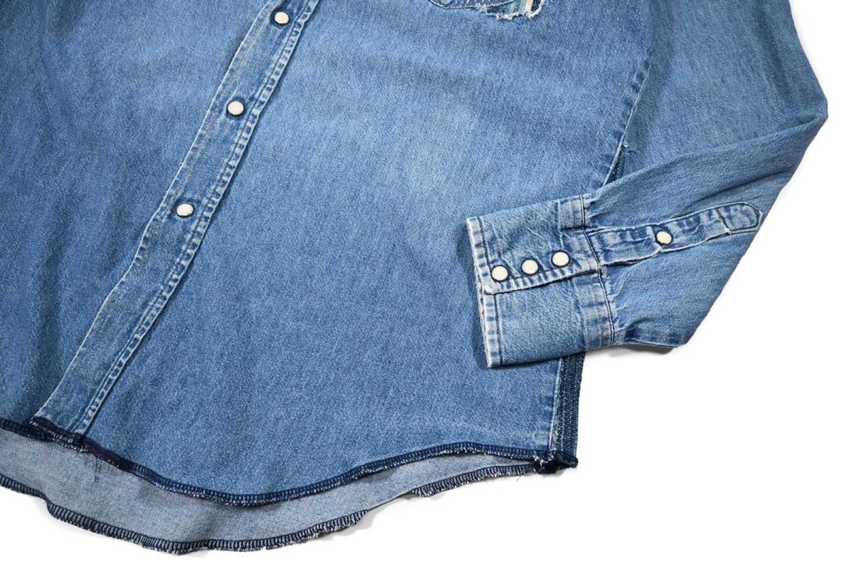 画像4: Used Wrangler Customized Denim Western Shirt (4)