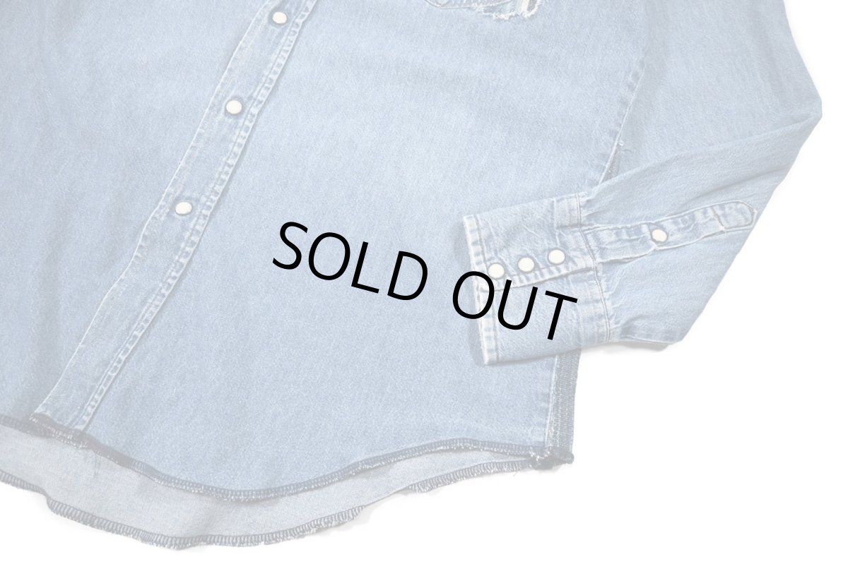 画像4: Used Wrangler Customized Denim Western Shirt (4)