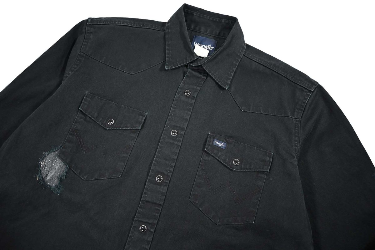 画像3: Used Wrangler Customized Western Shirt Black (3)