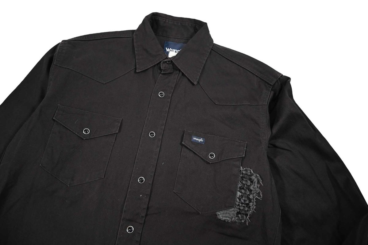 画像3: Used Wrangler Customized Western Shirt Black (3)