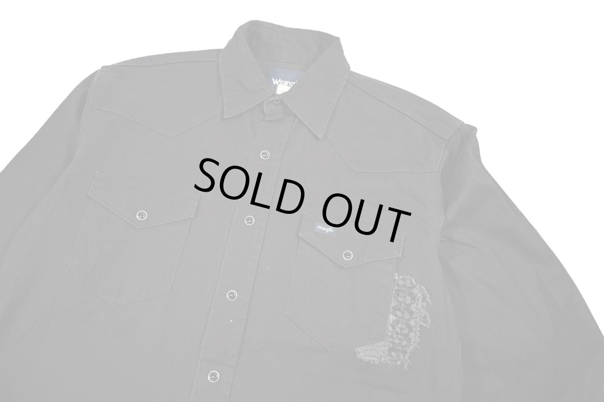 画像3: Used Wrangler Customized Western Shirt Black (3)