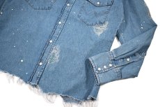 画像4: Used Wrangler Customized Denim Western Shirt (4)