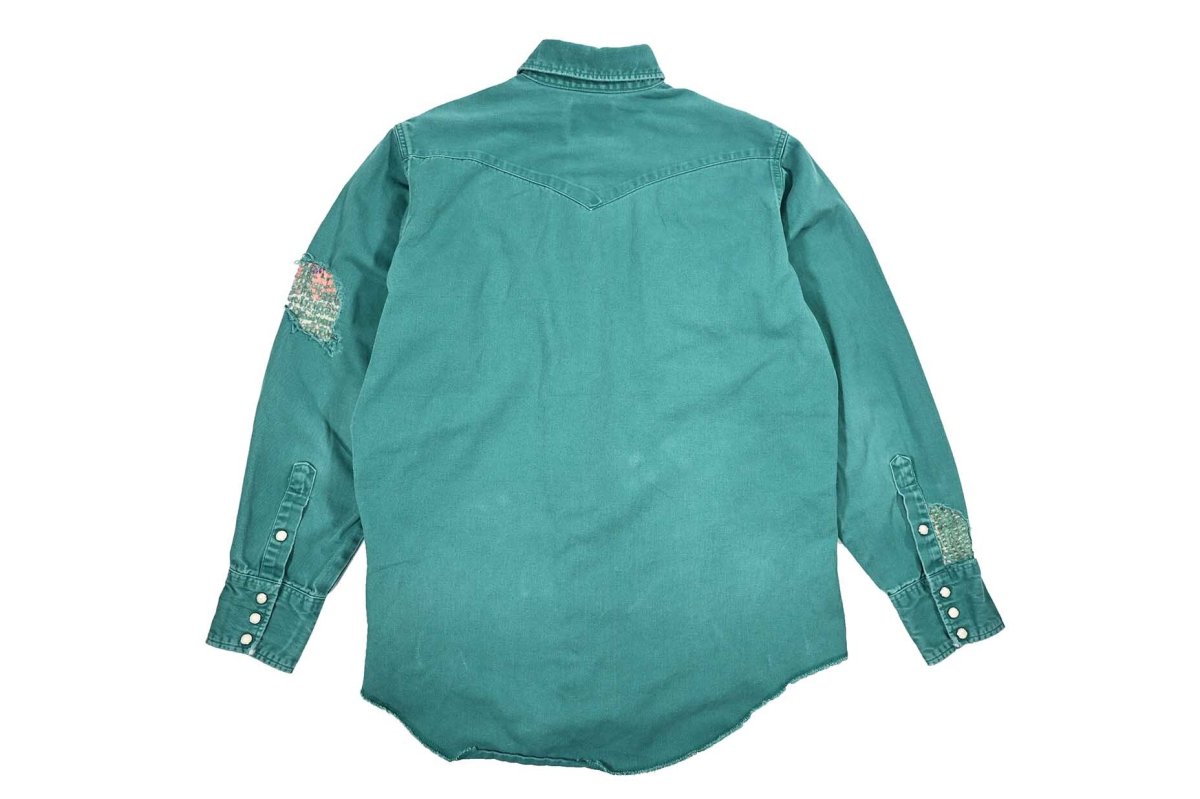 画像2: Used Wrangler Customized Western Shirt Jade (2)