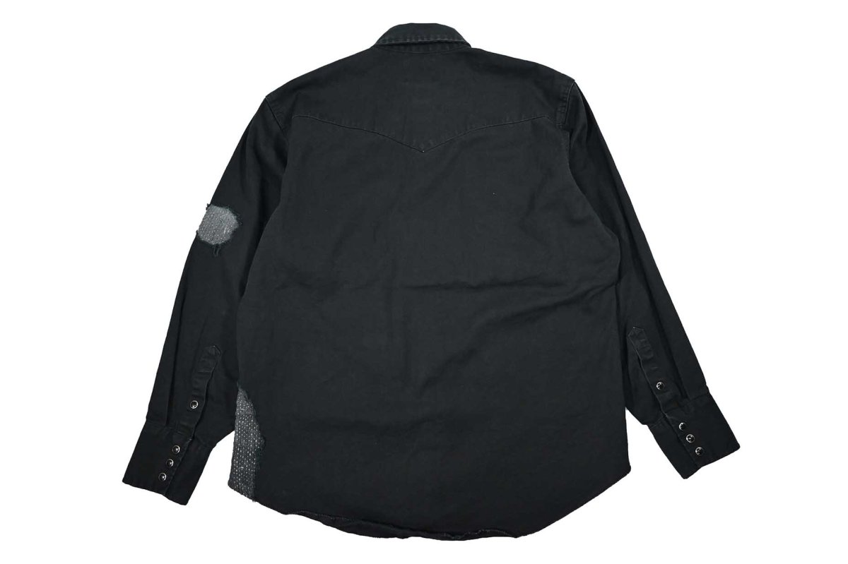 画像2: Used Wrangler Customized Western Shirt Black (2)