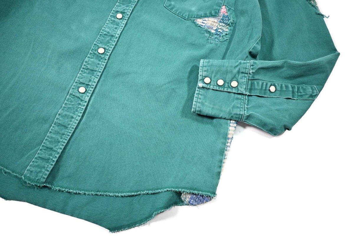 画像4: Used Wrangler Customized Western Shirt Jade (4)