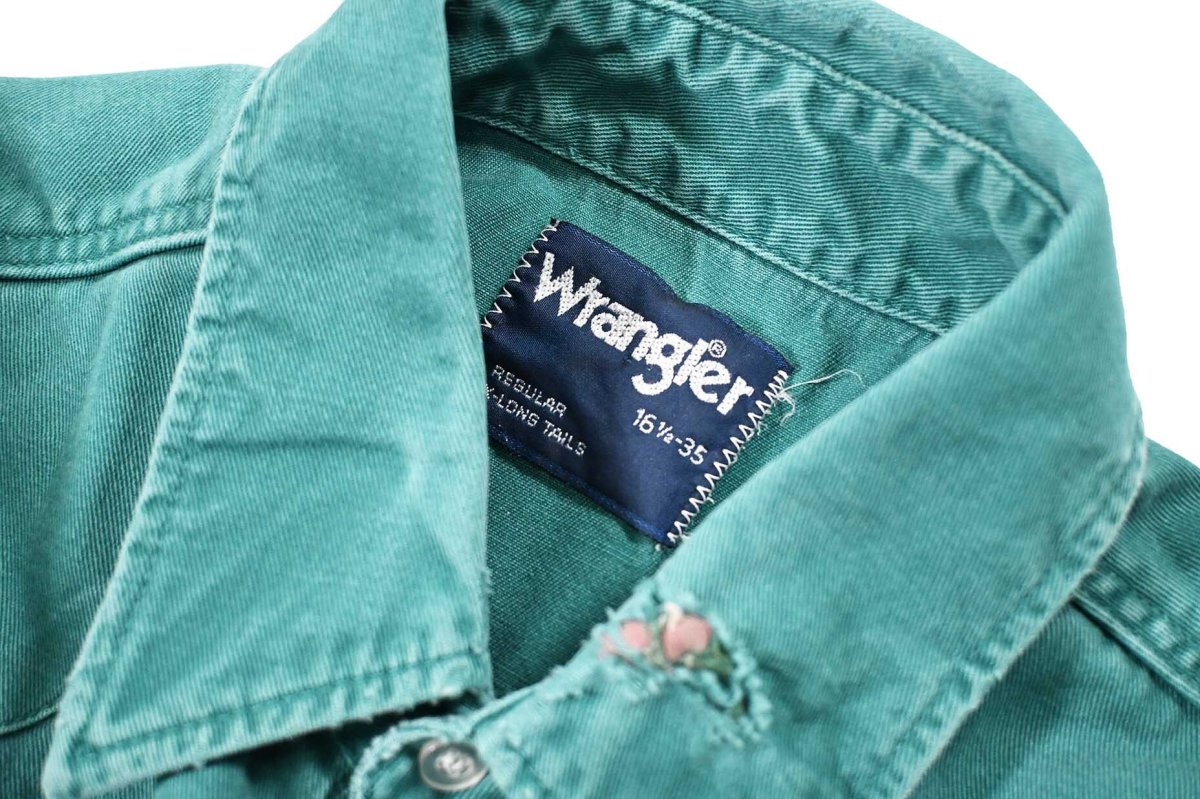 画像5: Used Wrangler Customized Western Shirt Jade (5)
