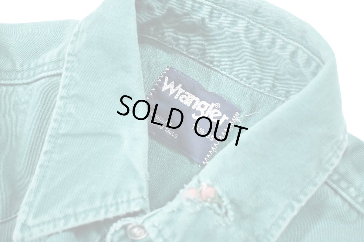 画像5: Used Wrangler Customized Western Shirt Jade (5)