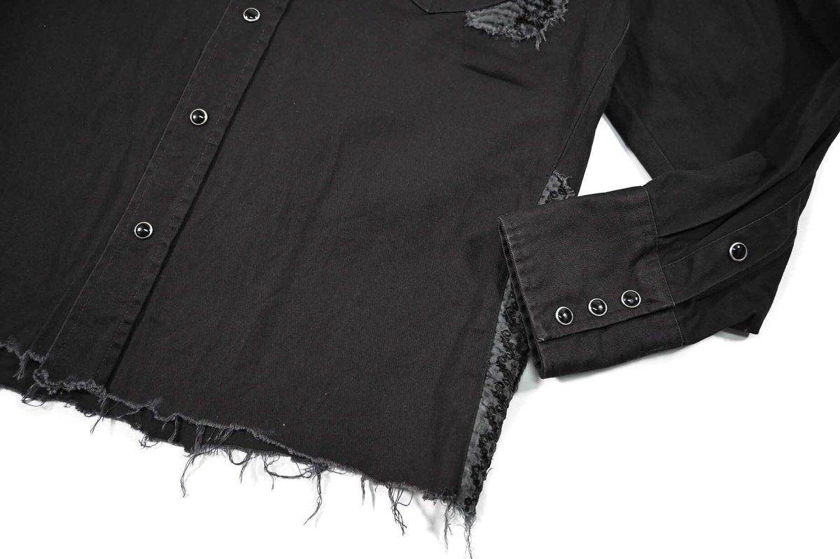 画像4: Used Wrangler Customized Western Shirt Black (4)
