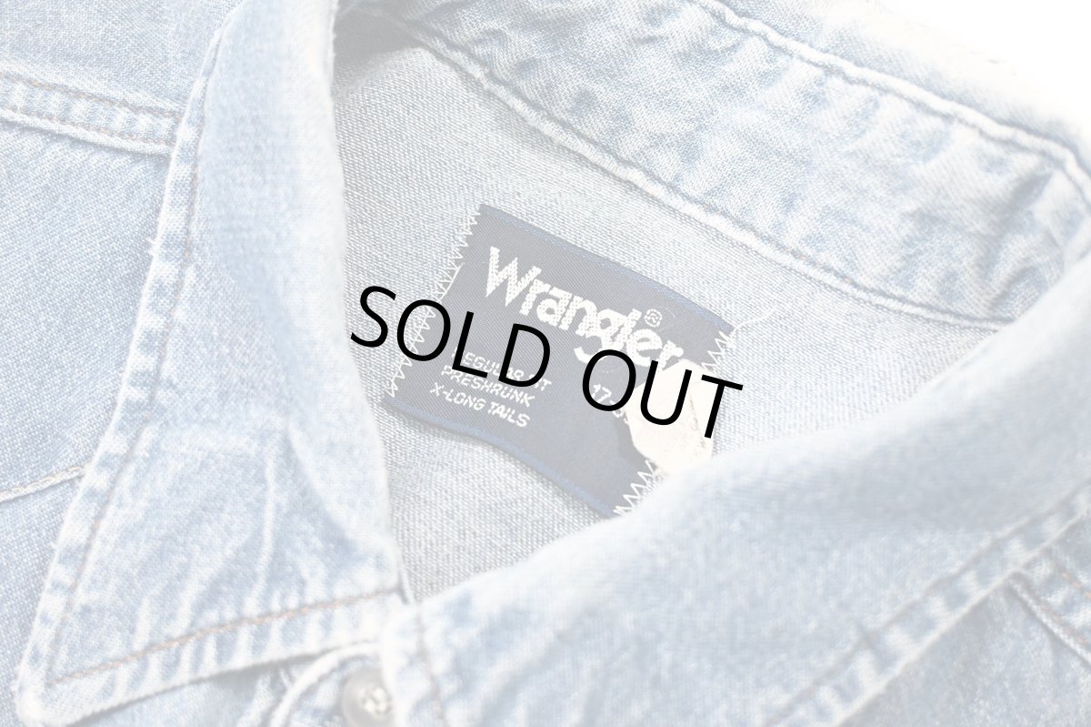 画像5: Used Wrangler Customized Denim Western Shirt (5)