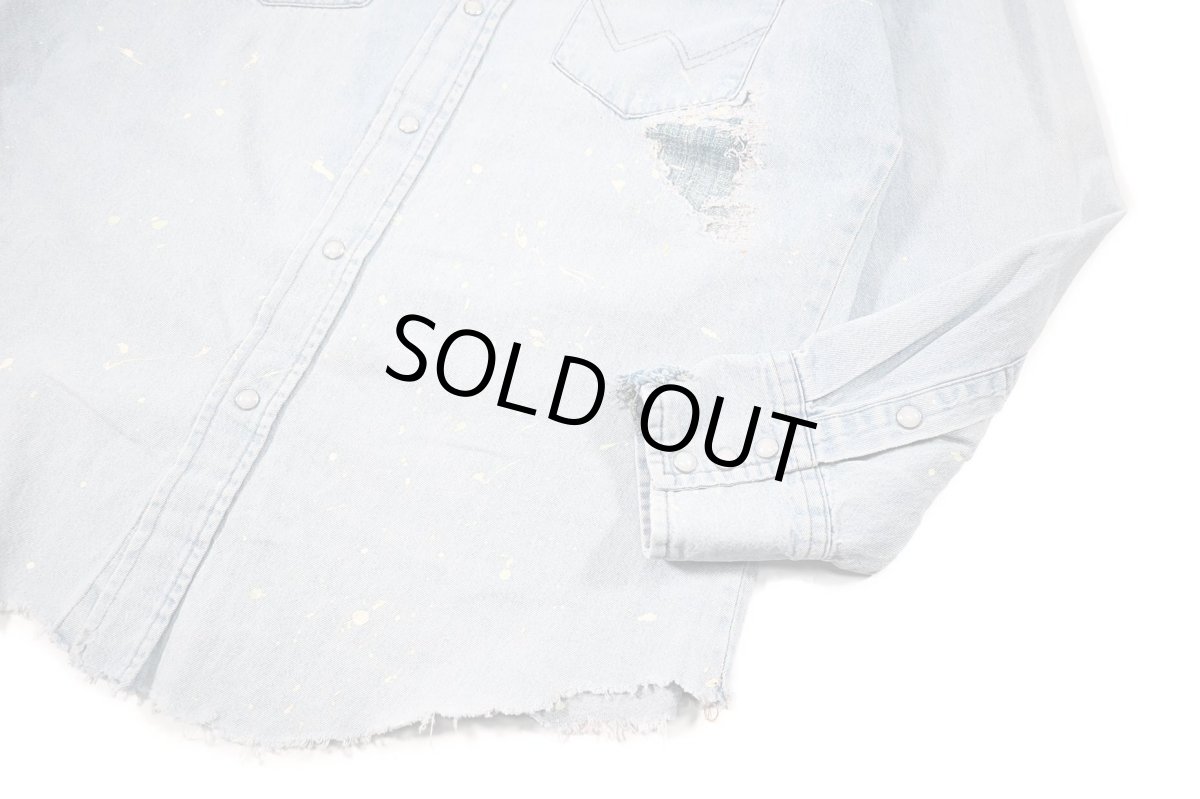 画像4: Used Wrangler Customized Denim Western Shirt (4)