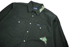 画像3: Used Wrangler Customized Western Shirt Green (3)