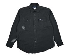 画像1: Used Wrangler Customized Western Shirt Black (1)