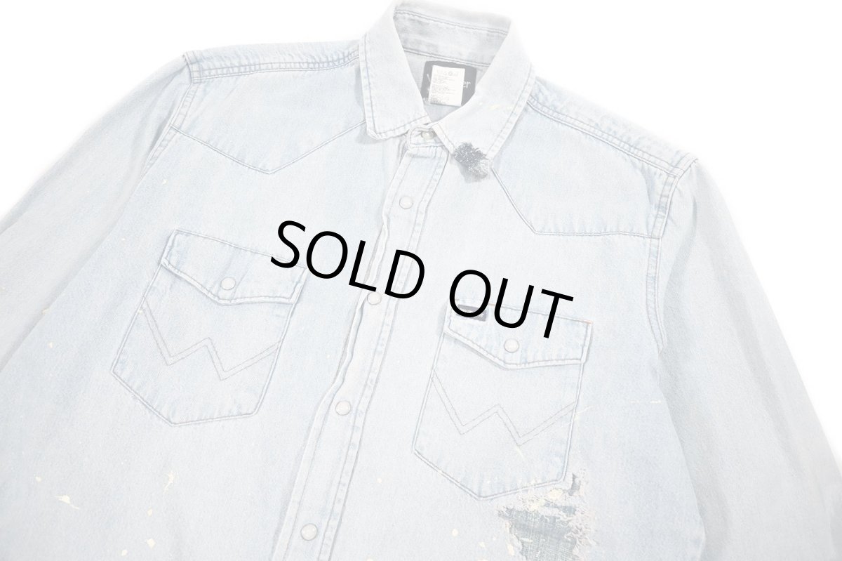 画像3: Used Wrangler Customized Denim Western Shirt (3)