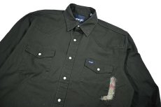 画像3: Used Wrangler Customized Western Shirt Green (3)