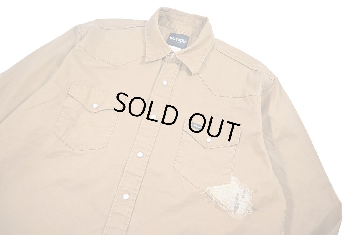 画像3: Used Wrangler Customized Western Shirt Camel (3)