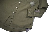 画像4: Used Wrangler Customized Western Shirt Olive (4)