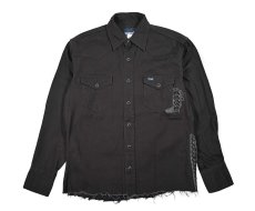 画像1: Used Wrangler Customized Western Shirt Black (1)