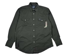 画像1: Used Wrangler Customized Western Shirt Green (1)