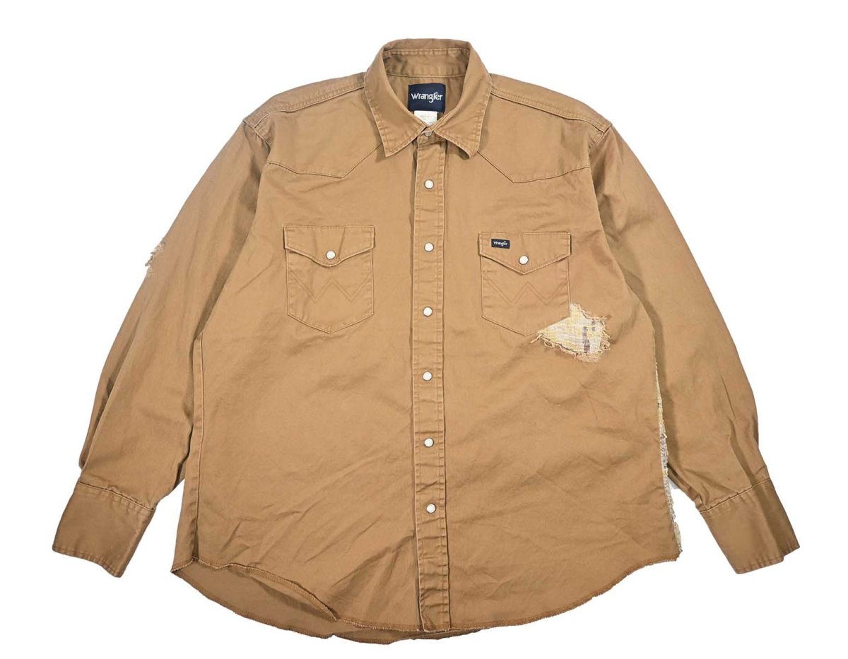 画像1: Used Wrangler Customized Western Shirt Camel (1)