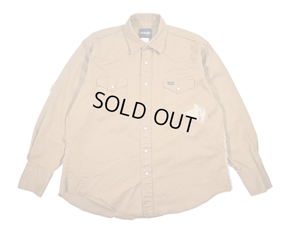 画像1: Used Wrangler Customized Western Shirt Camel (1)