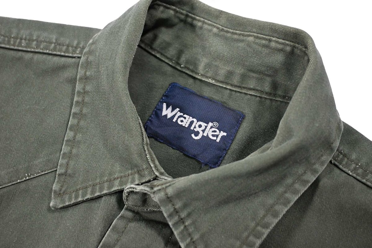 画像5: Used Wrangler Customized Western Shirt Olive (5)