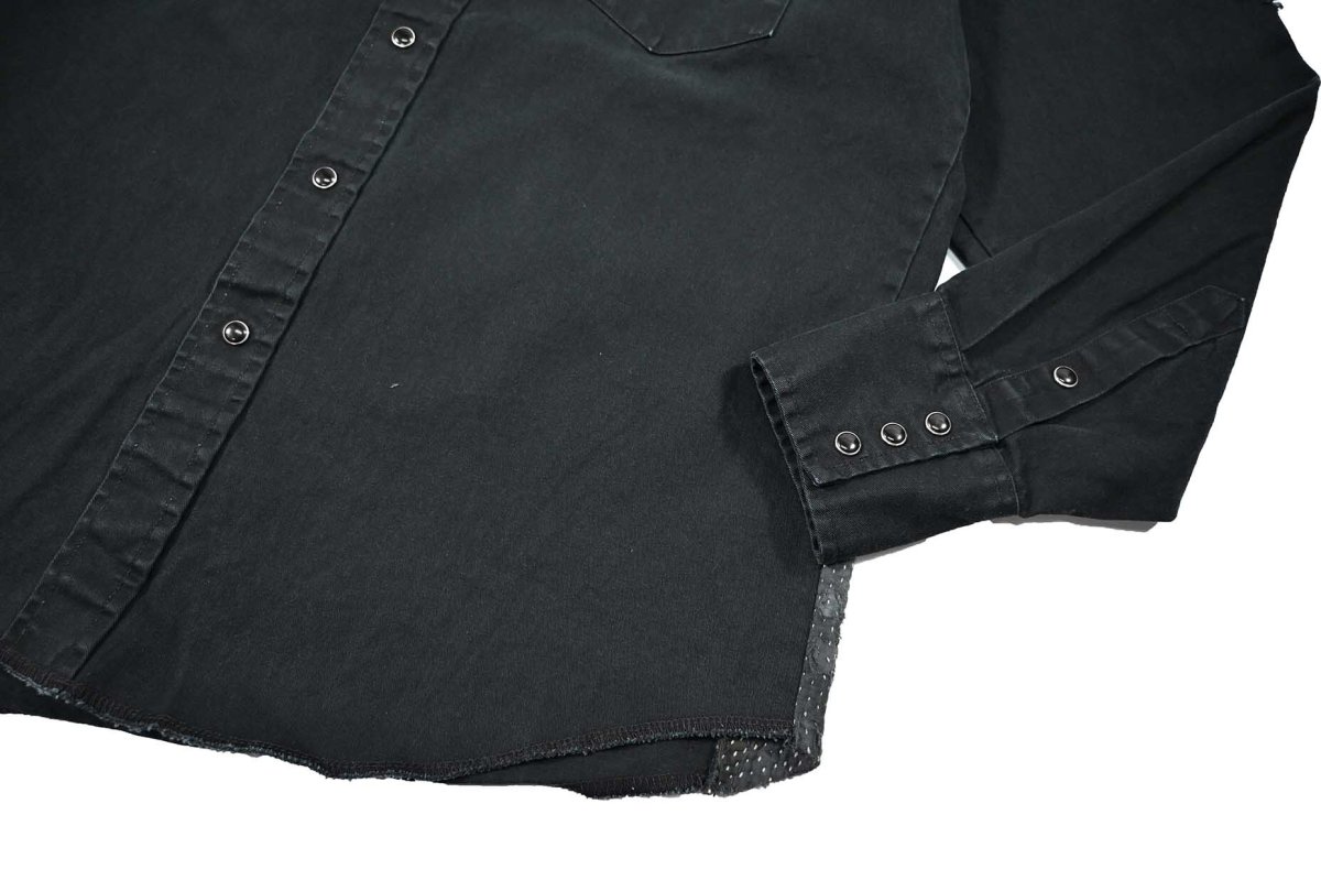画像4: Used Wrangler Customized Western Shirt Black (4)