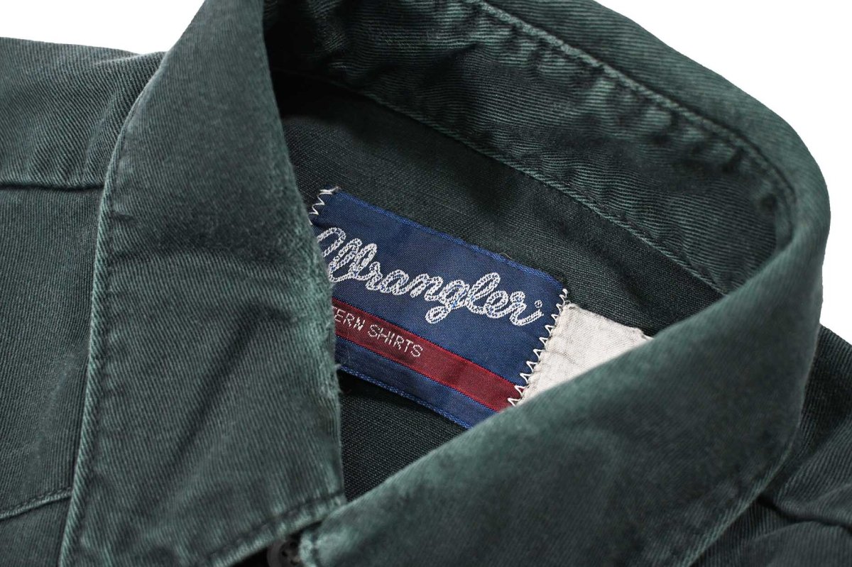 画像5: Used Wrangler Customized Western Shirt Green (5)