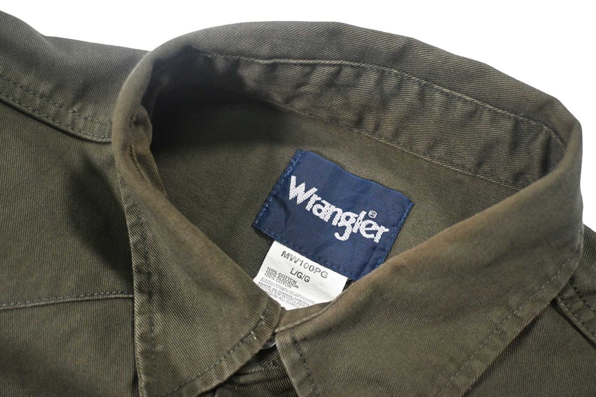 画像5: Used Wrangler Customized Western Shirt Olive (5)