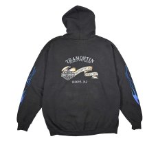 画像2: Used Harley-Davidson Print Zip Sweat Hoodie (2)
