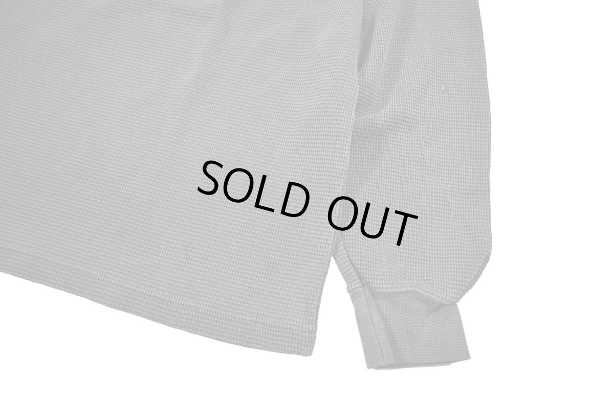 画像3: Los Angeles Apparel Garment L/S Heavy Thermal Crew Neck Vintage Black ロサンゼルス アパレル (3)