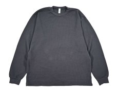 画像1: Los Angeles Apparel Garment L/S Heavy Thermal Crew Neck Dolphin Blue ロサンゼルス アパレル (1)