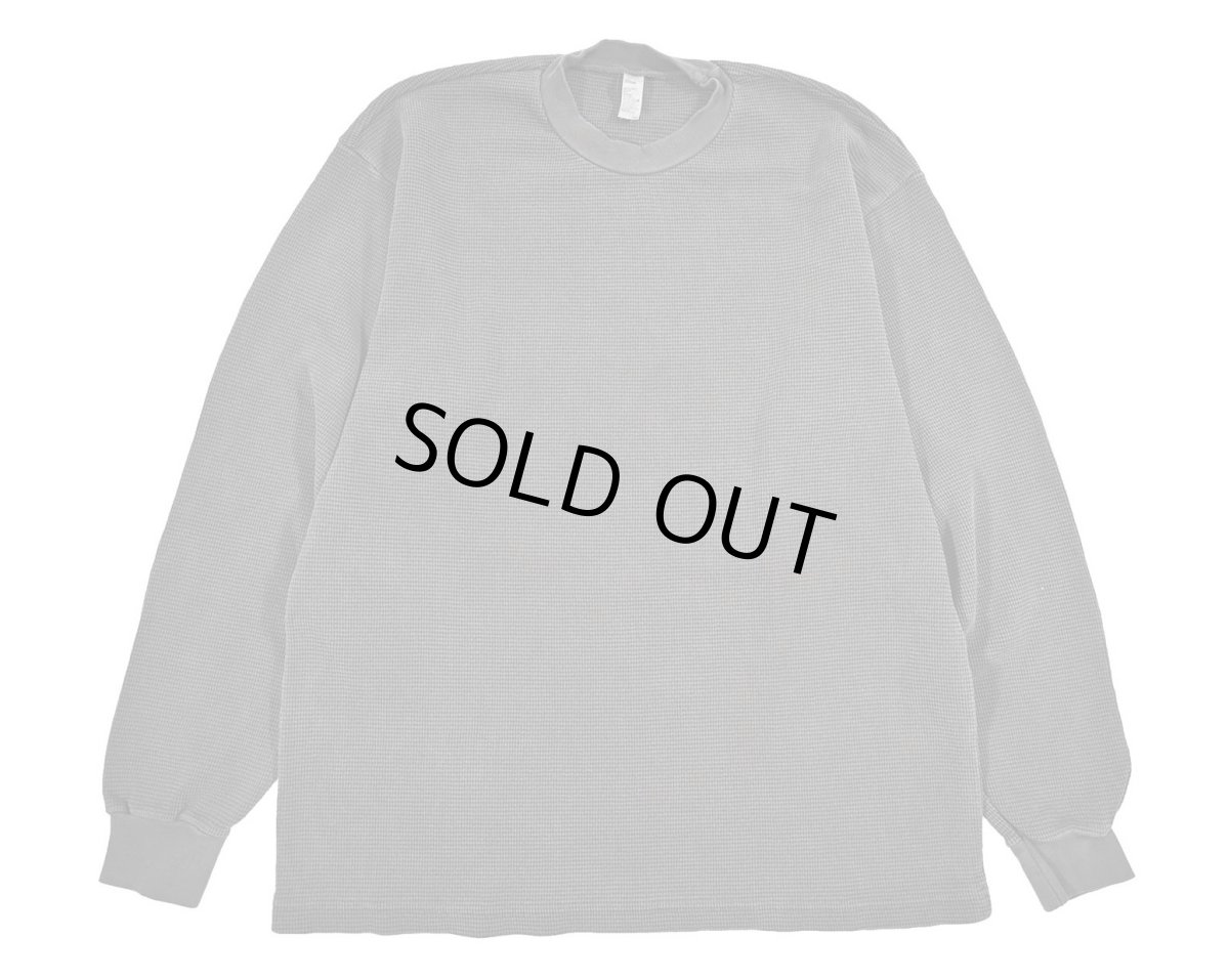 画像1: Los Angeles Apparel Garment L/S Heavy Thermal Crew Neck Vintage Black ロサンゼルス アパレル (1)