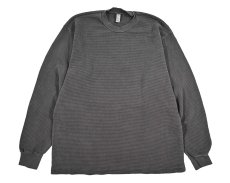画像1: Los Angeles Apparel Garment L/S Heavy Thermal Crew Neck Vintage Black ロサンゼルス アパレル (1)