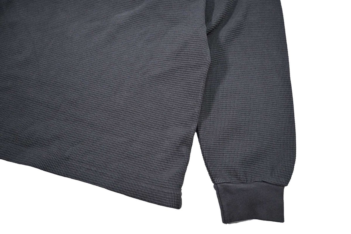 画像3: Los Angeles Apparel Garment L/S Heavy Thermal Crew Neck Dolphin Blue ロサンゼルス アパレル (3)