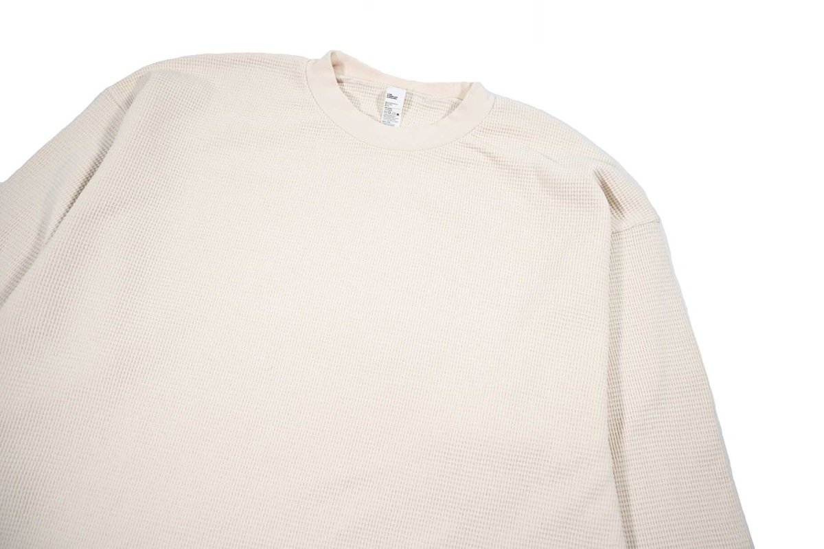 画像2: Los Angeles Apparel Garment L/S Heavy Thermal Crew Neck Creme ロサンゼルス アパレル (2)