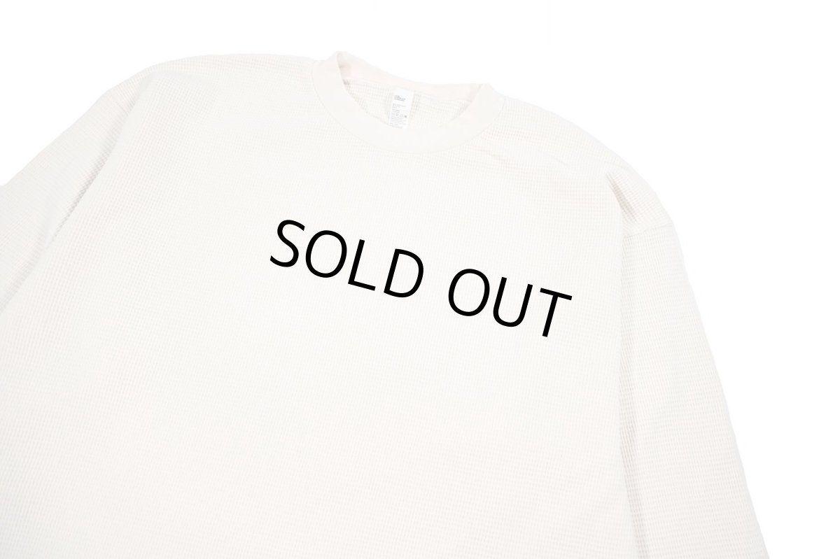 画像2: Los Angeles Apparel Garment L/S Heavy Thermal Crew Neck Creme ロサンゼルス アパレル (2)