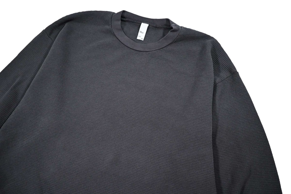 画像2: Los Angeles Apparel Garment L/S Heavy Thermal Crew Neck Dolphin Blue ロサンゼルス アパレル (2)